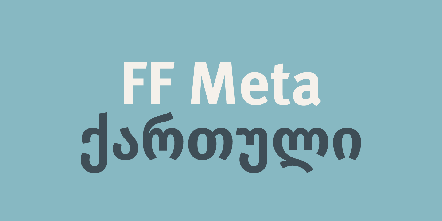 Schriftart FF Meta Georgian